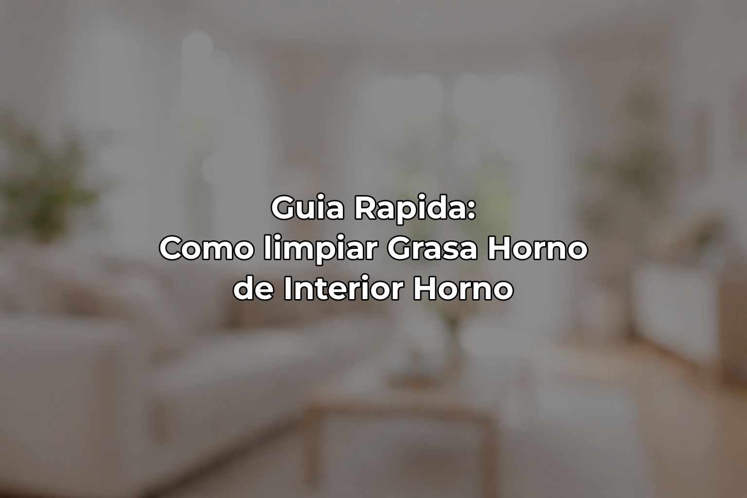 Guia Rapida: Como limpiar Grasa Horno de Interior Horno