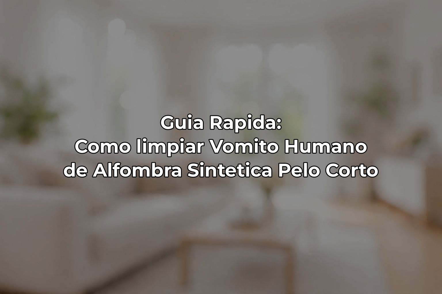 Guia Rapida: Como limpiar Vomito Humano de Alfombra Sintetica Pelo Corto